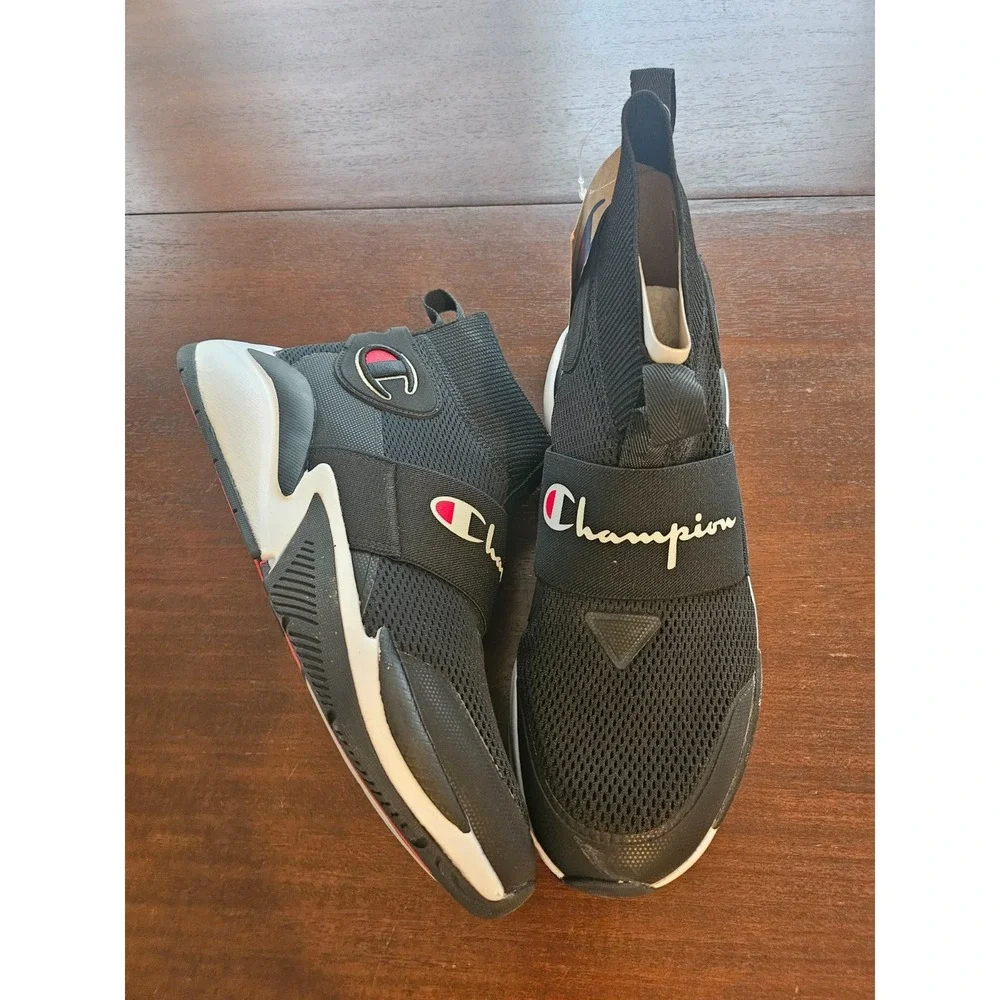 Champion XG Pro Athletic Men Size 11 Black High Top Pull-On Sneakers CP101327M